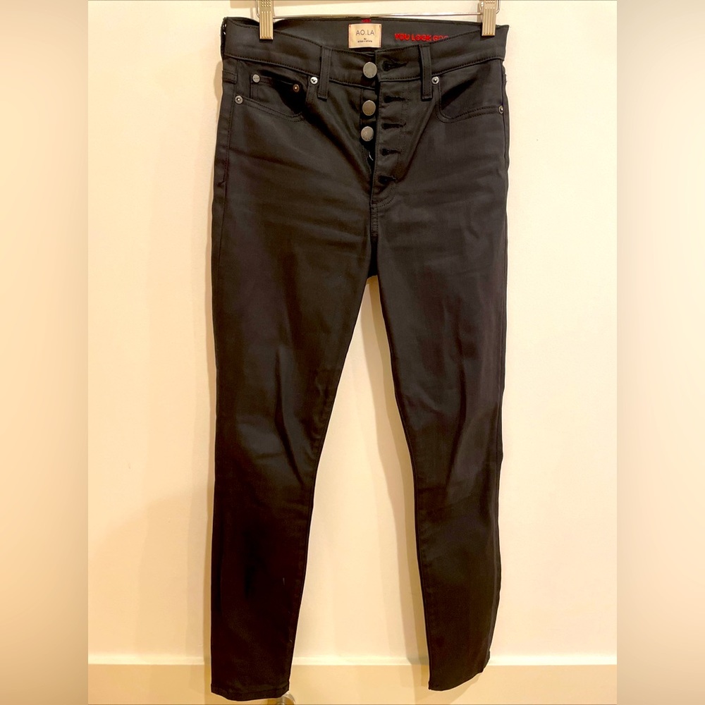 Alice & Olivia Black Button Up You Look Good Jeans